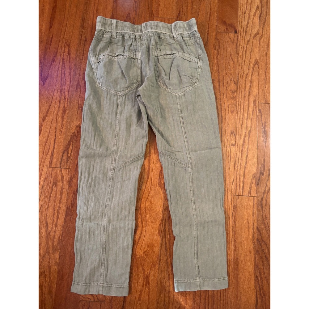 Free People Light Green 55% Linen Pants Size XS - Picture 9 of 12